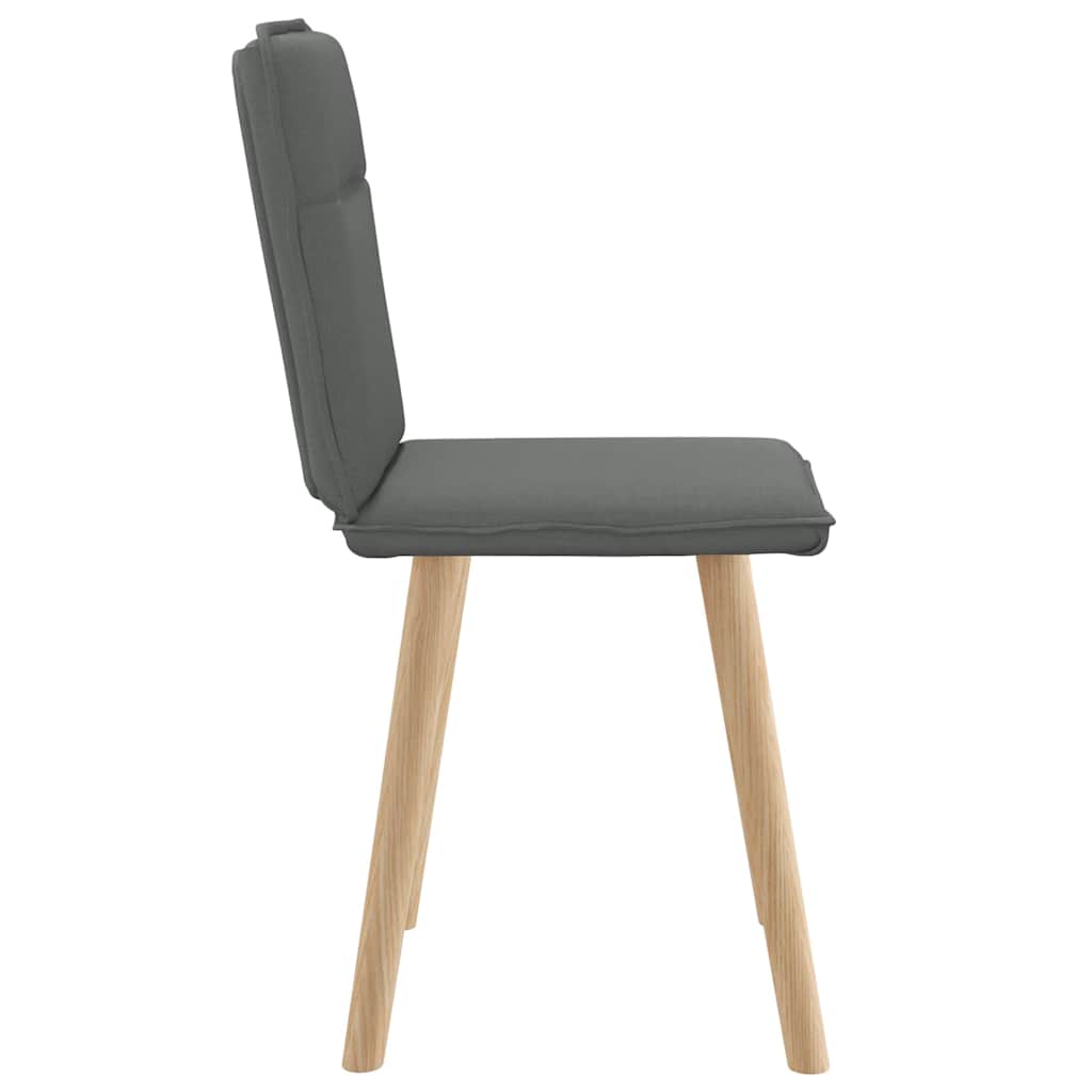 Chaises à manger lot de 2 gris foncé tissu - XIOS