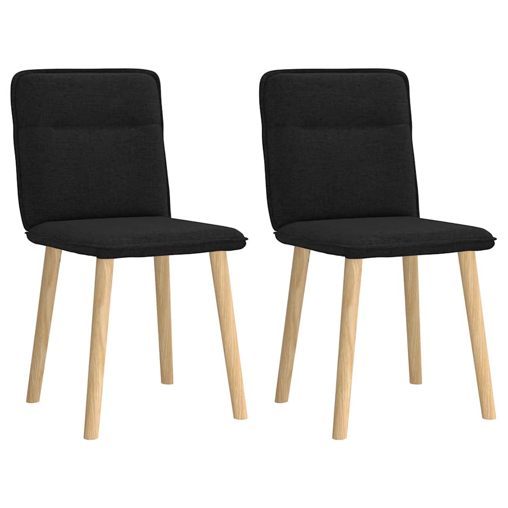 Chaises à manger lot de 2 noir tissu - XIOS