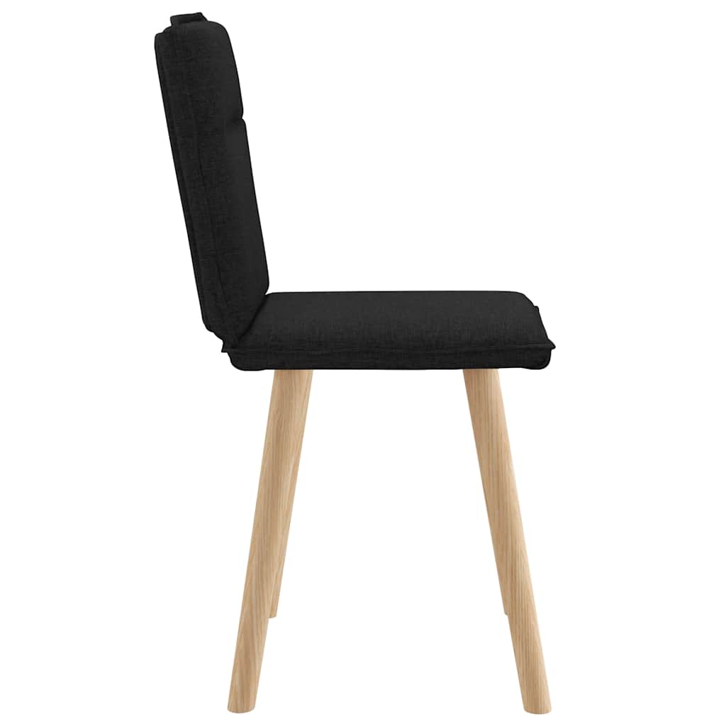 Chaises à manger lot de 2 noir tissu - XIOS