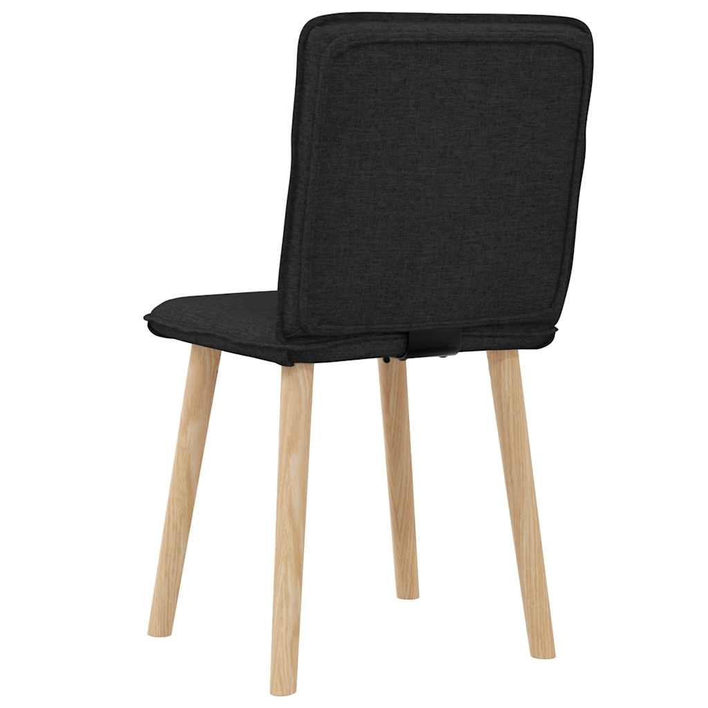 Chaises à manger lot de 2 noir tissu - XIOS