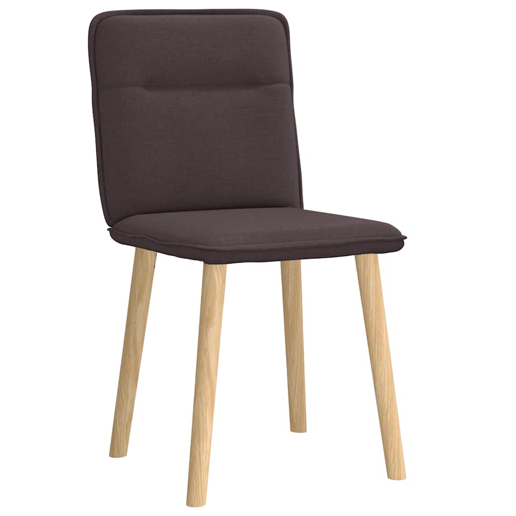 Chaises à manger lot de 2 marron foncé tissu - XIOS