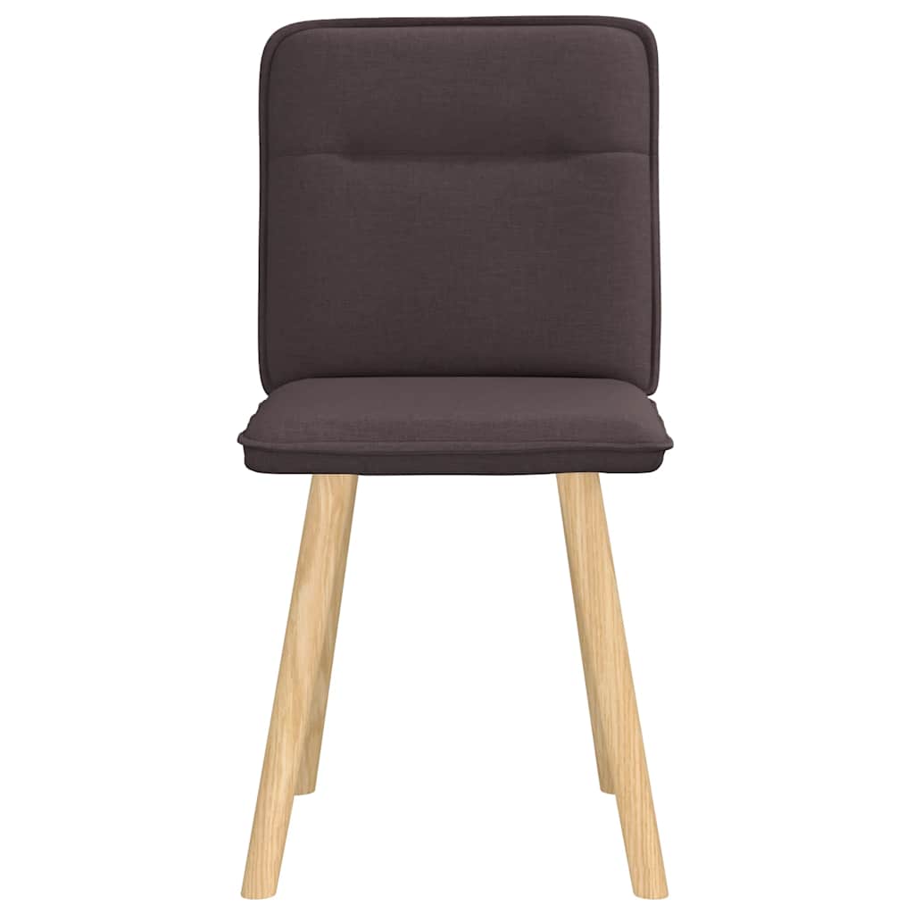Chaises à manger lot de 2 marron foncé tissu - XIOS