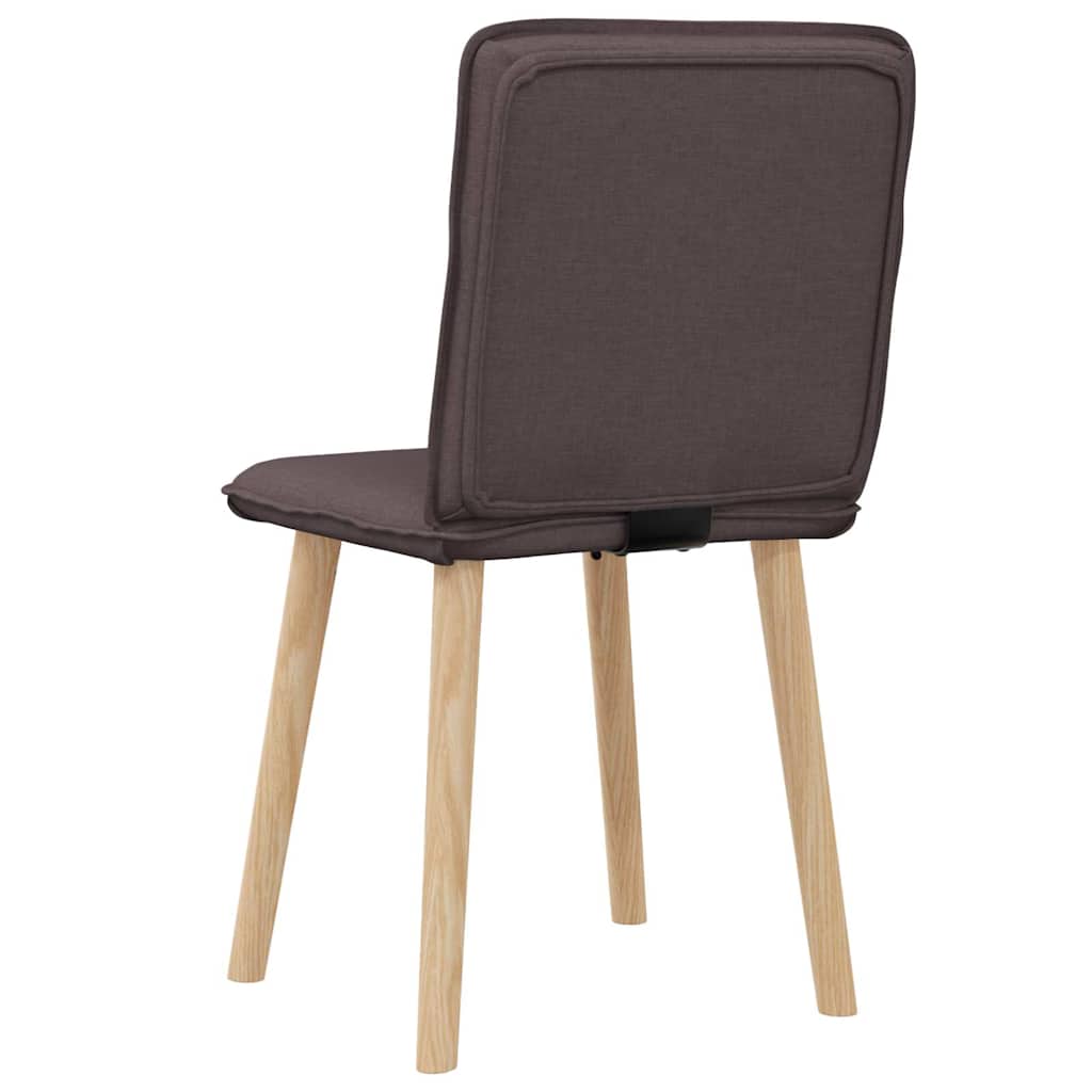 Chaises à manger lot de 2 marron foncé tissu - XIOS