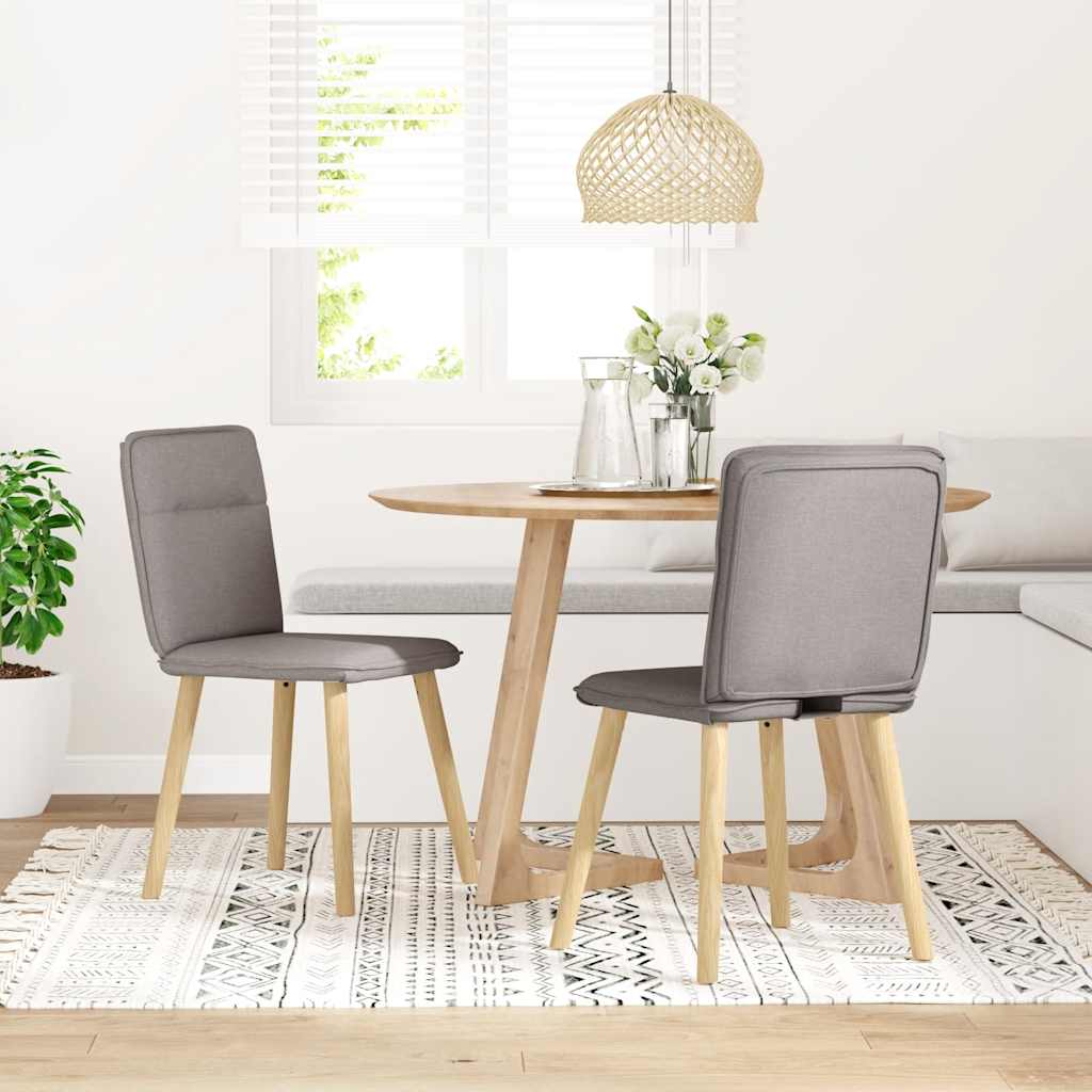 Chaises à manger lot de 2 taupe tissu - XIOS