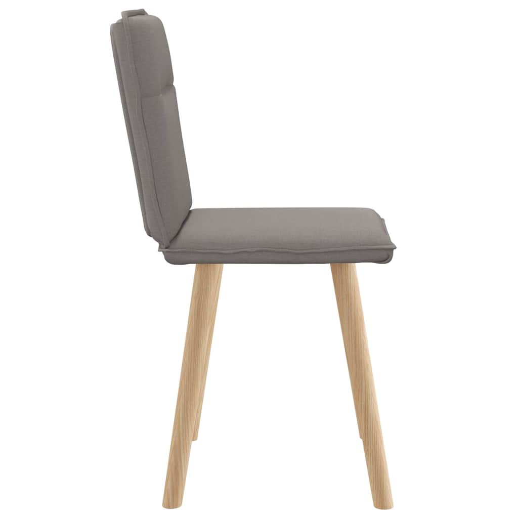 Chaises à manger lot de 2 taupe tissu - XIOS