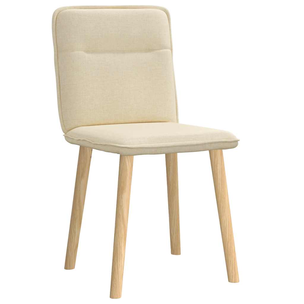 Chaises à manger lot de 2 crème tissu - XIOS