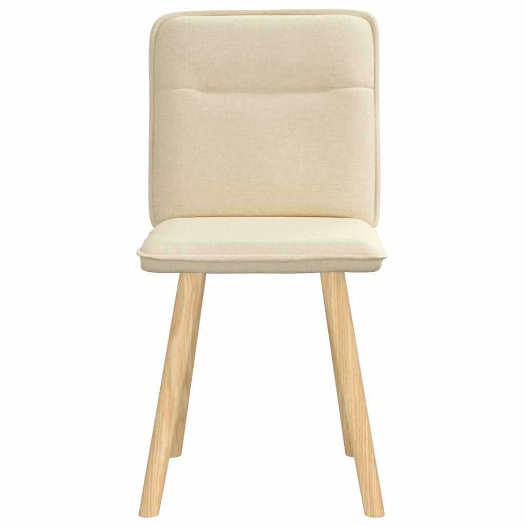 Chaises à manger lot de 2 crème tissu - XIOS