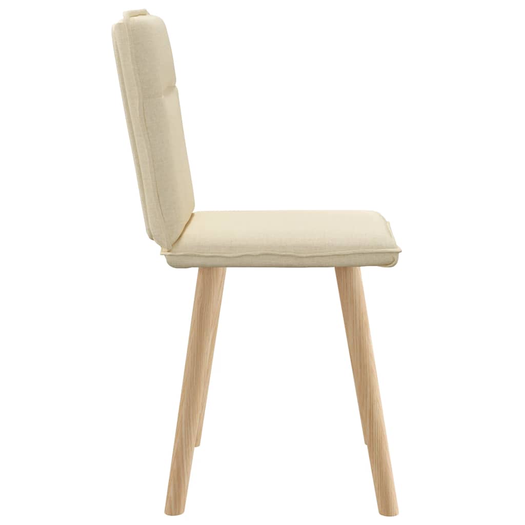 Chaises à manger lot de 2 crème tissu - XIOS