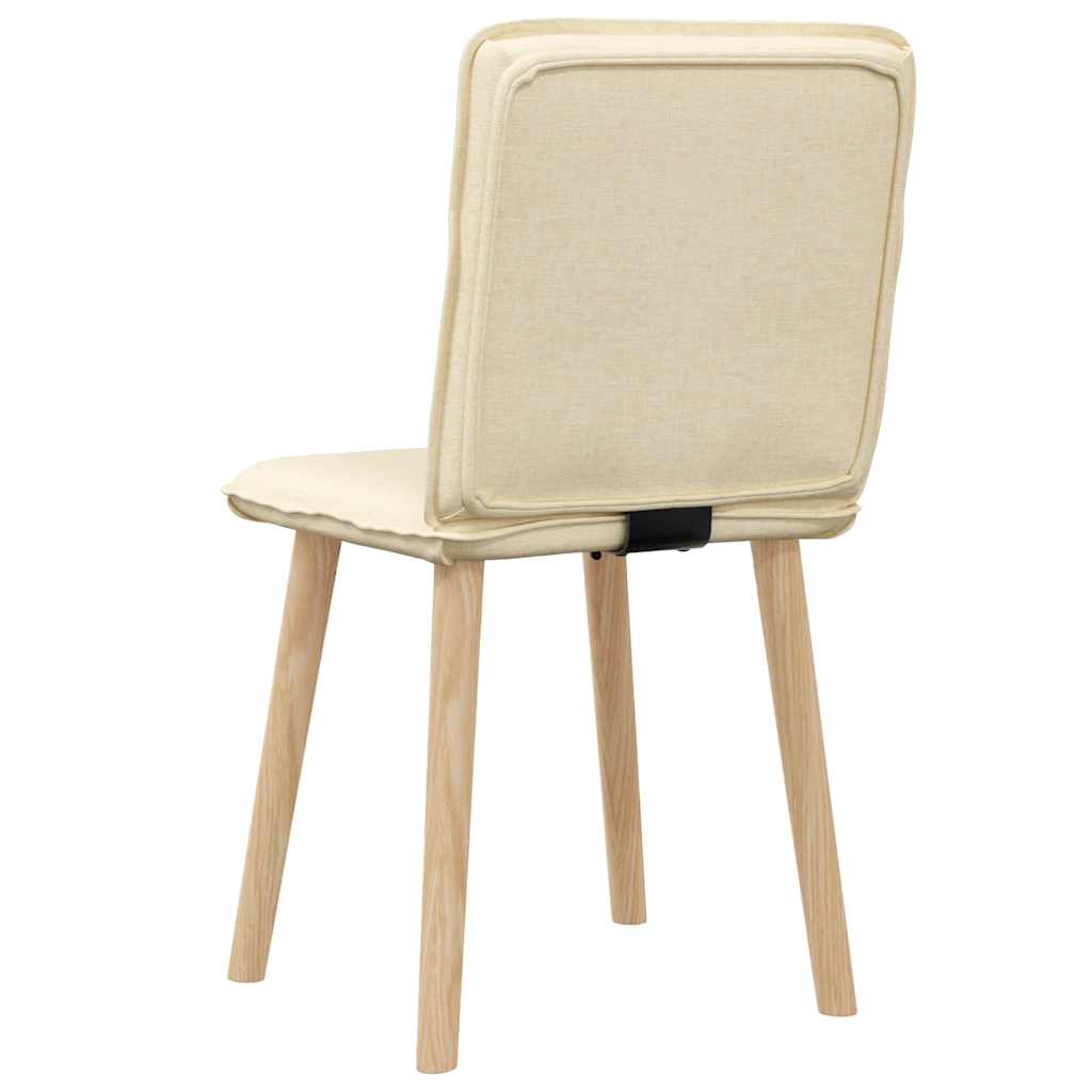 Chaises à manger lot de 2 crème tissu - XIOS