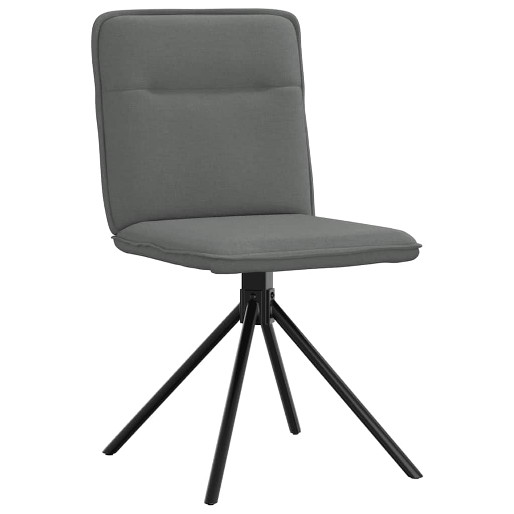 Chaises à manger lot de 2 gris foncé tissu - XIOS