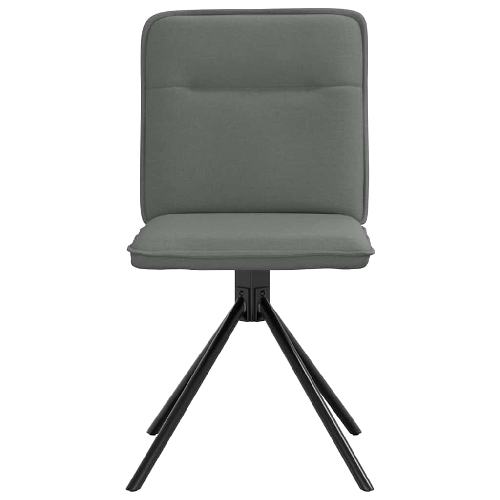 Chaises à manger lot de 2 gris foncé tissu - XIOS