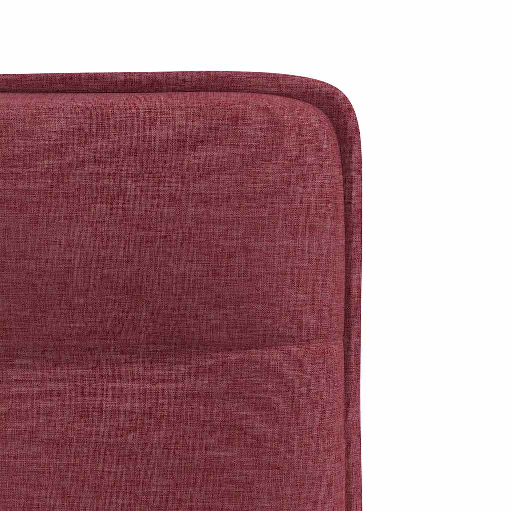 Chaises à manger lot de 2 rouge bordeaux tissu