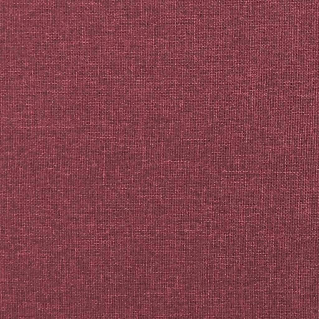 Chaises à manger lot de 2 rouge bordeaux tissu