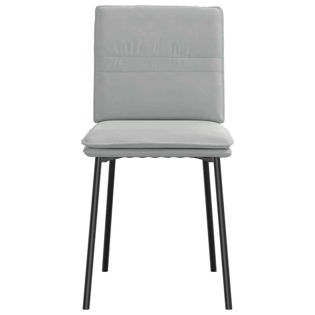 Chaises à manger lot de 2 Gris clair Velours - XIOS