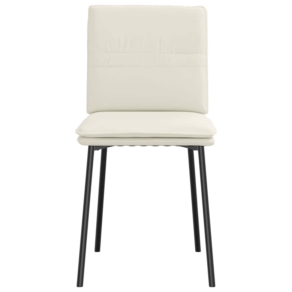 Chaises à manger lot de 2 Crème Velours - XIOS