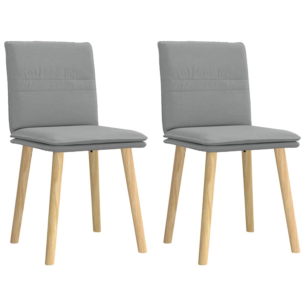 Chaises à manger lot de 2 gris clair tissu - XIOS