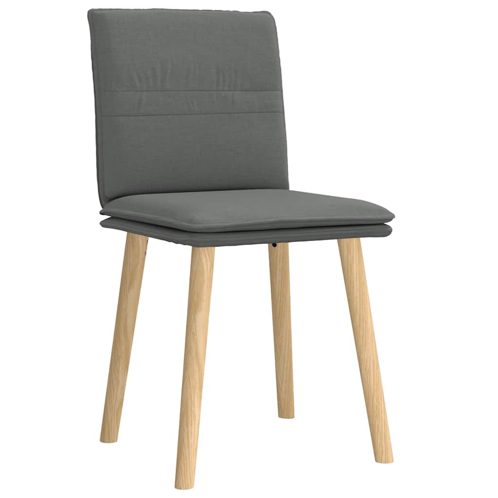 Chaises à manger lot de 2 gris foncé tissu - XIOS