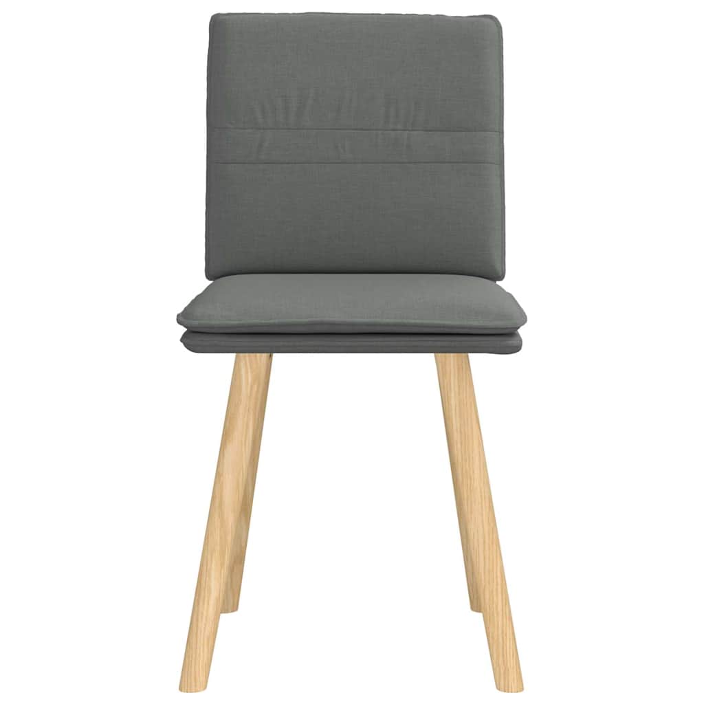 Chaises à manger lot de 2 gris foncé tissu - XIOS