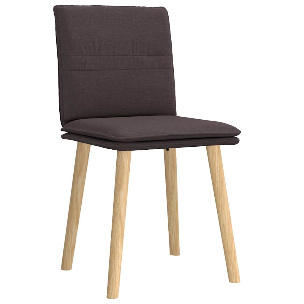 Chaises à manger lot de 2 marron foncé tissu - XIOS