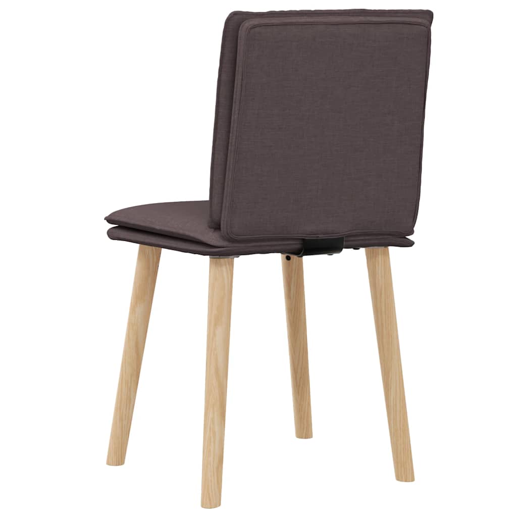 Chaises à manger lot de 2 marron foncé tissu - XIOS