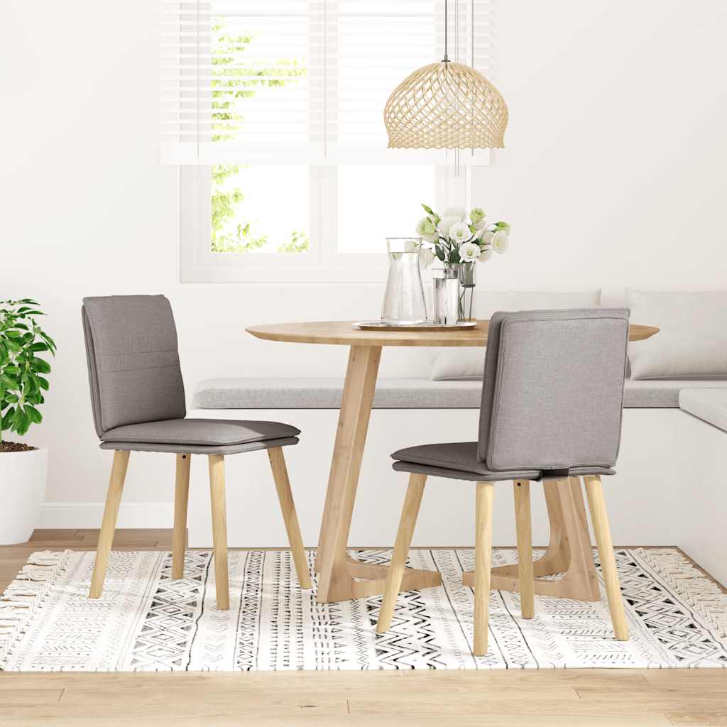 Chaises à manger lot de 2 taupe tissu - XIOS