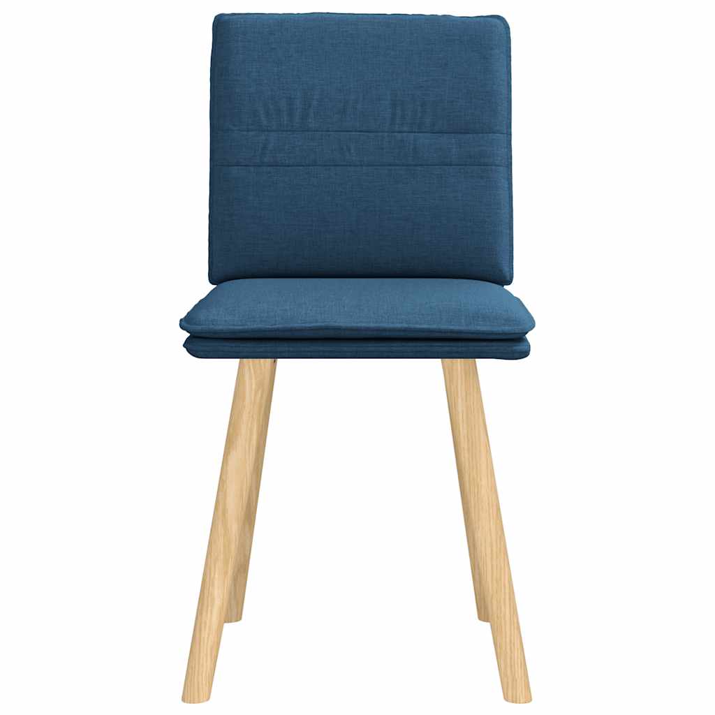 Chaises à manger lot de 2 bleu tissu
