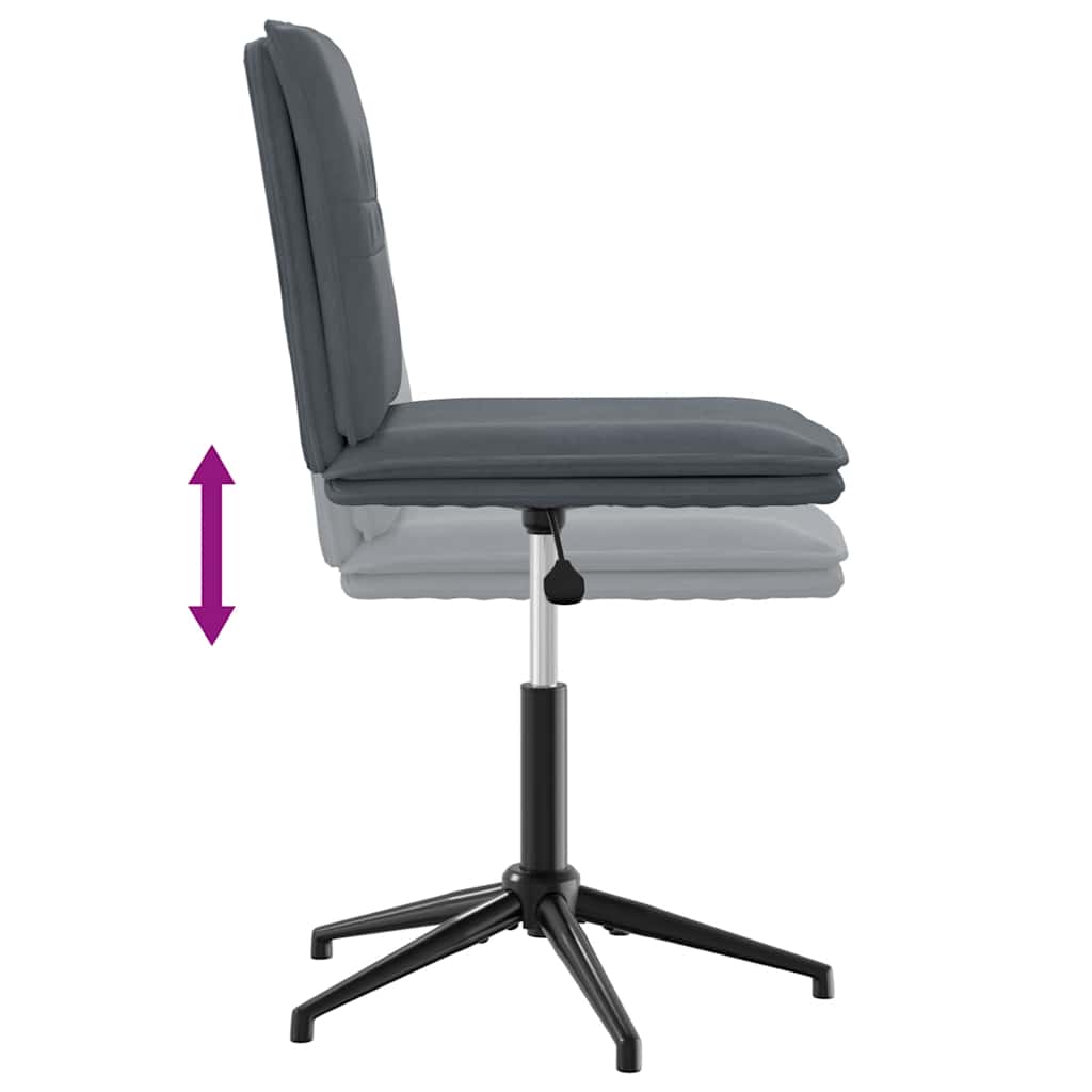 Chaise à manger Gris foncé Velours - XIOS