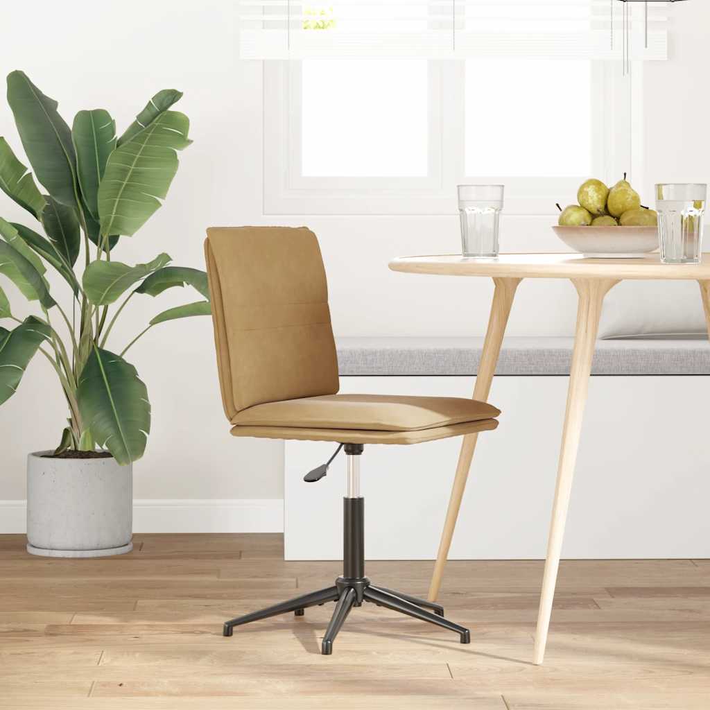Chaise à manger Marron Velours Chaises de cuisine vidaXL