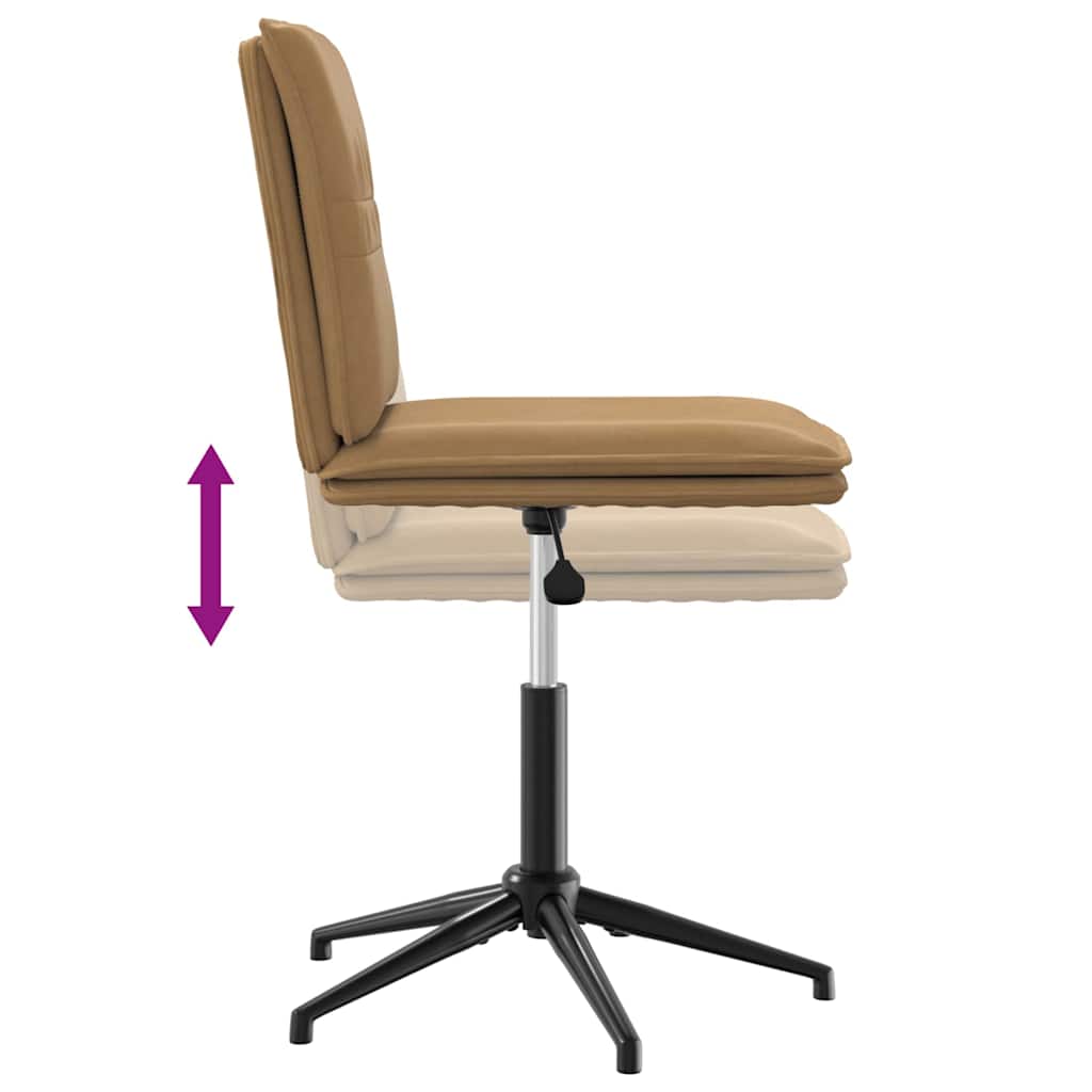 Chaise à manger Marron Velours Chaises de cuisine vidaXL