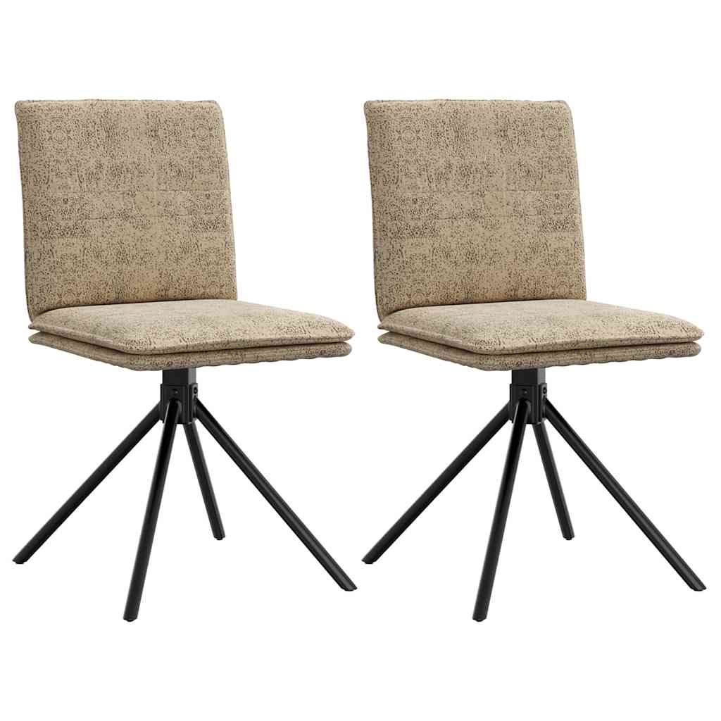 Chaise à manger gris clair similicuir daim - XIOS