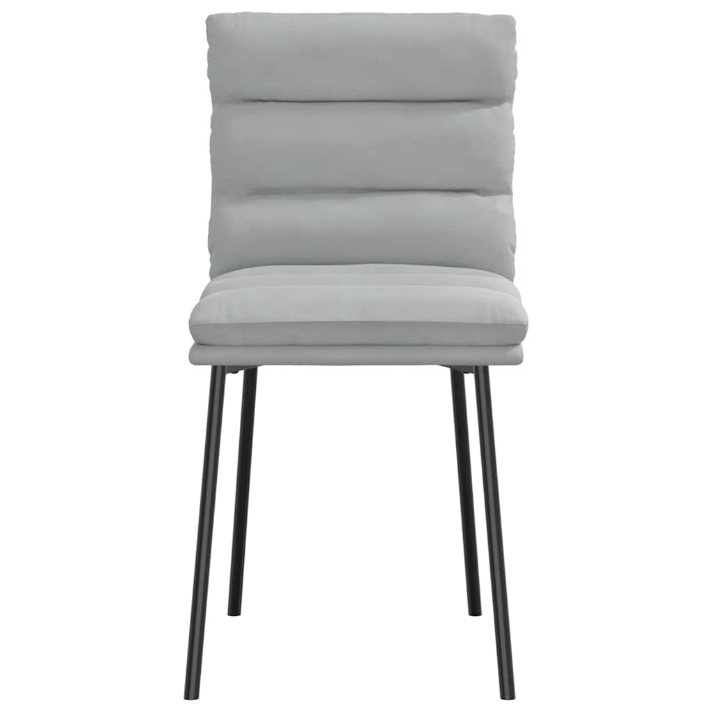 Chaises à manger lot de 2 Gris clair Velours - XIOS