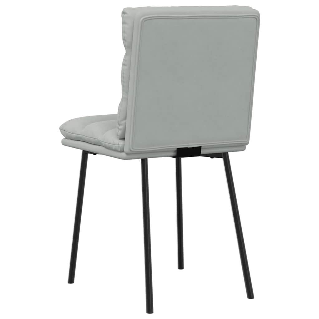 Chaises à manger lot de 2 Gris clair Velours - XIOS