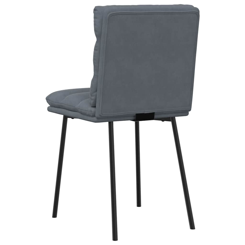 Chaises à manger lot de 2 Gris foncé Velours - XIOS