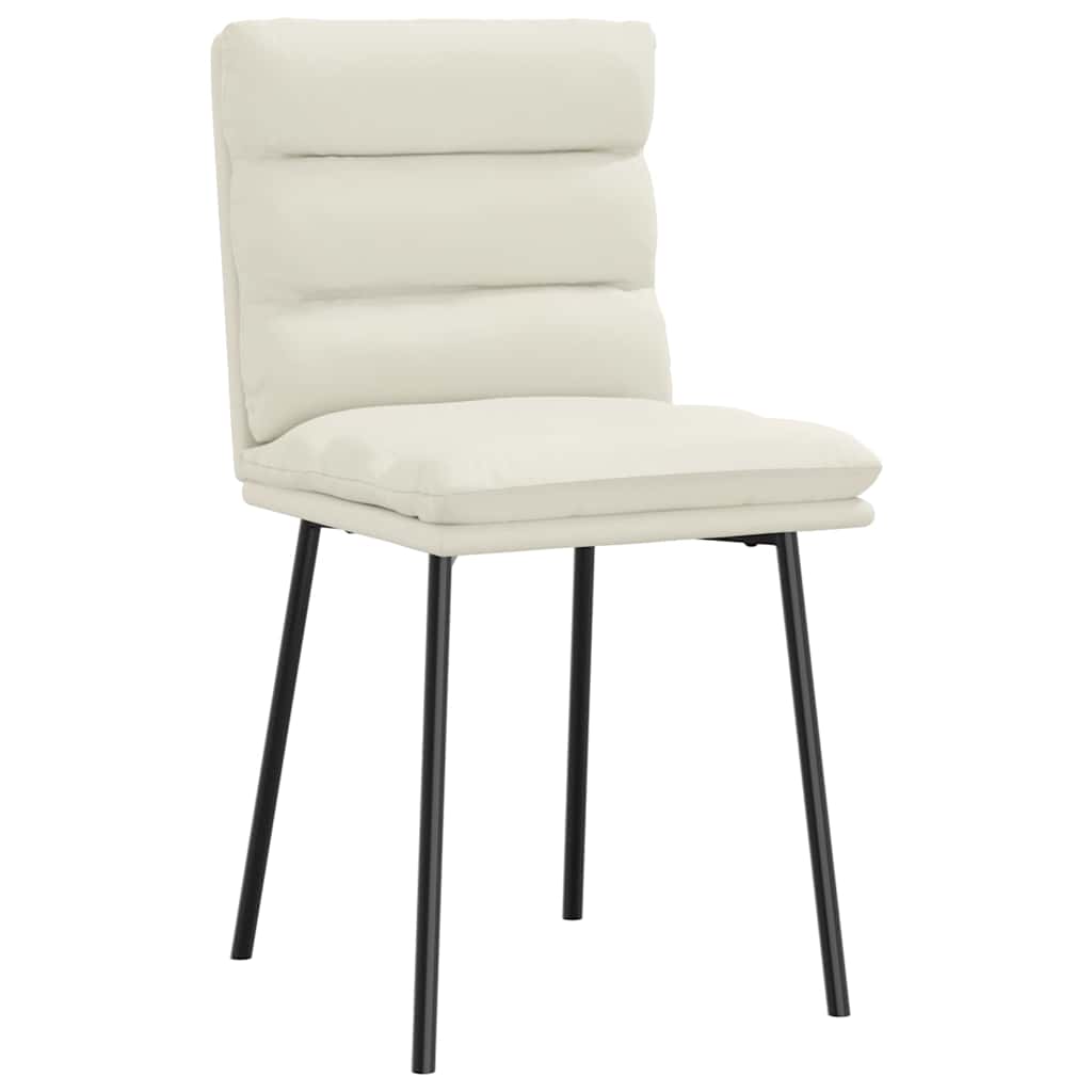 Chaises à manger lot de 2 Crème Velours - XIOS