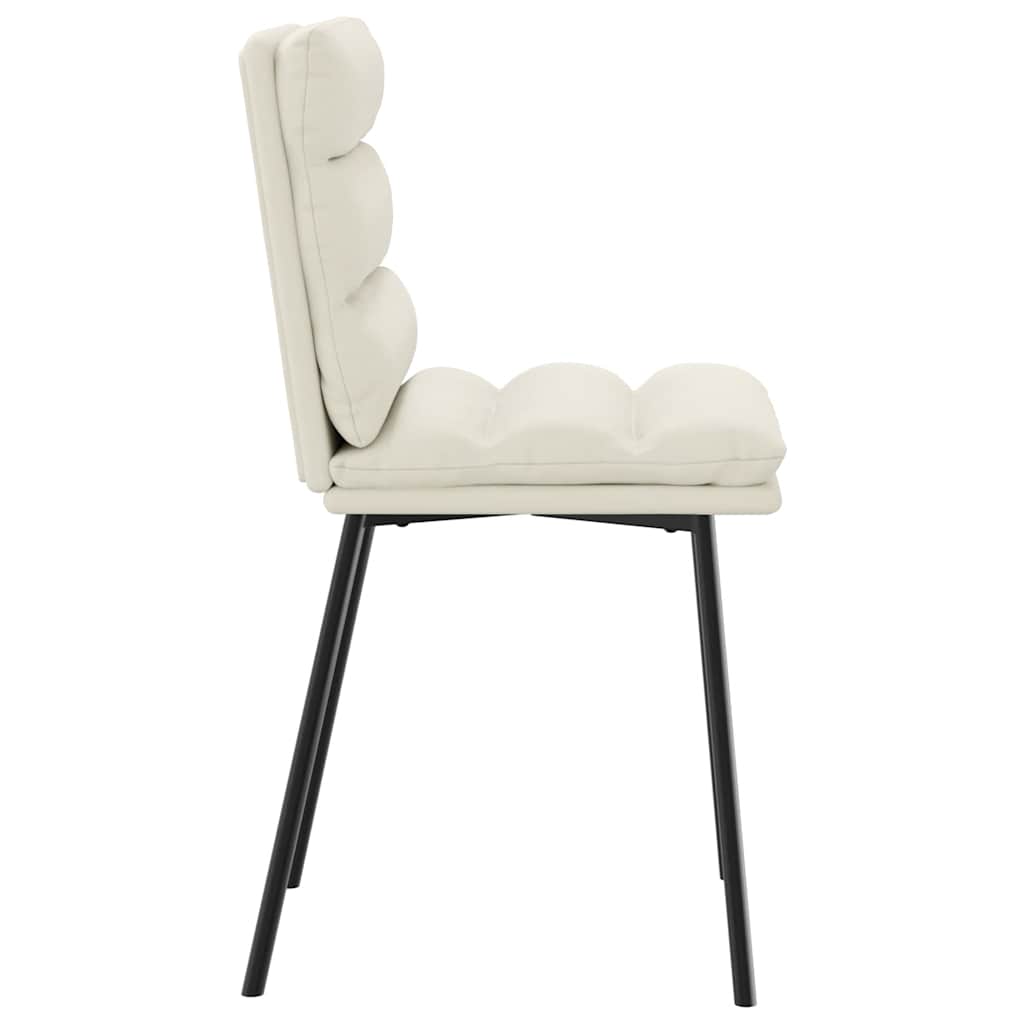 Chaises à manger lot de 2 Crème Velours - XIOS