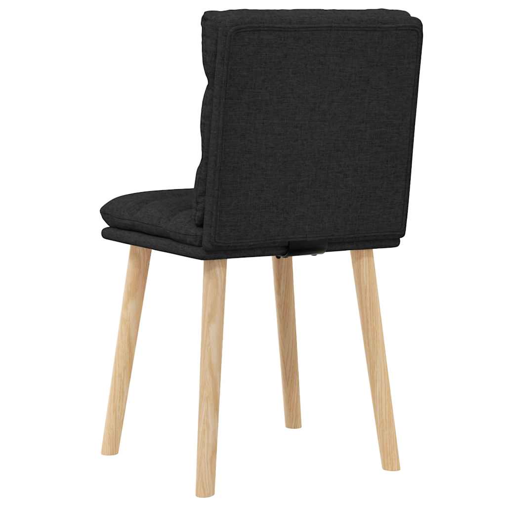 Chaises à manger lot de 2 noir tissu - XIOS