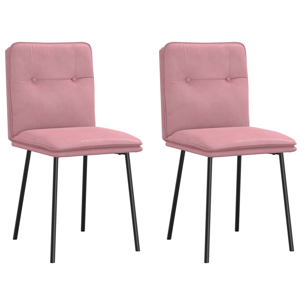 Chaises à manger lot de 2 Rose Velours - XIOS