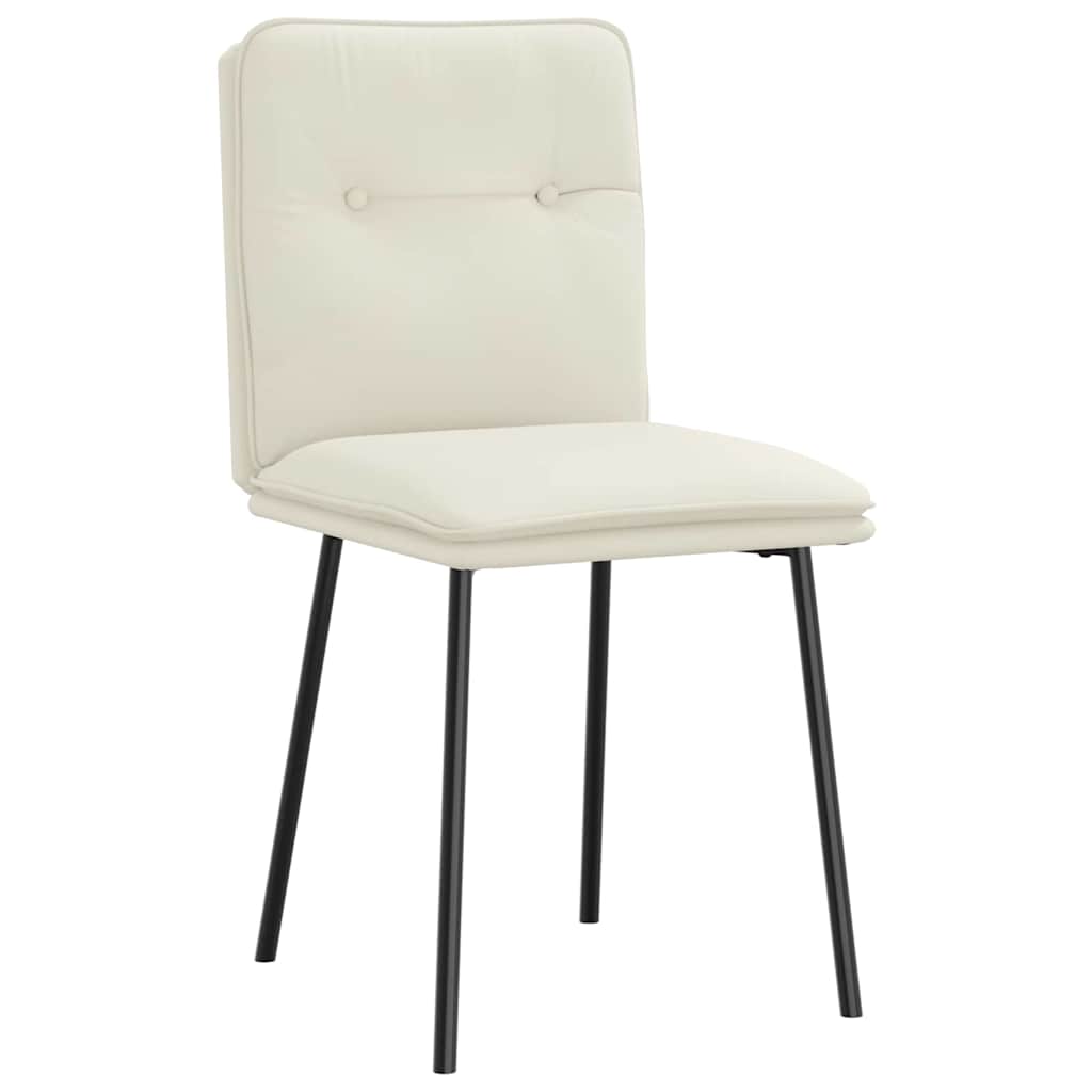 Chaises à manger lot de 2 Crème Velours - XIOS