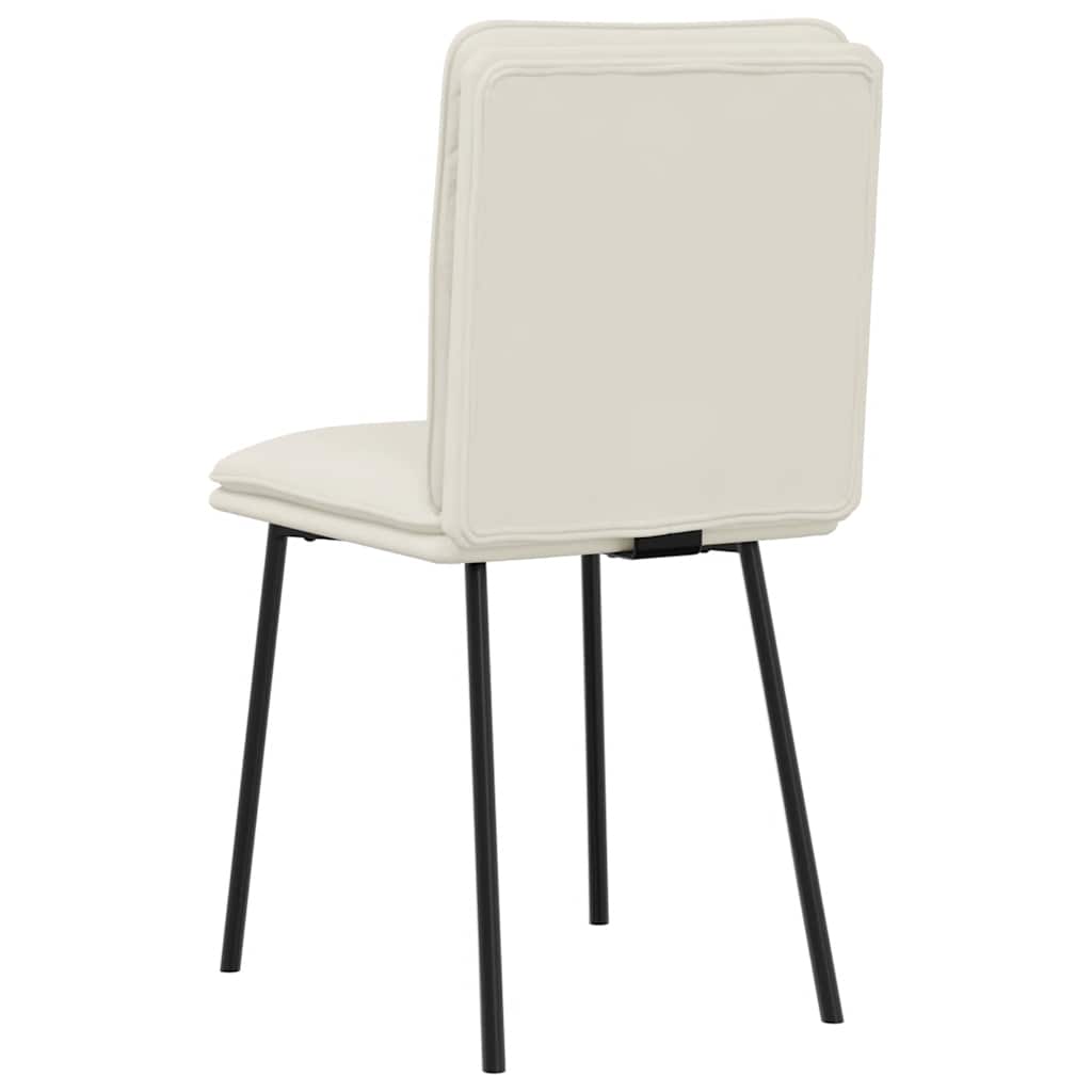Chaises à manger lot de 2 Crème Velours - XIOS