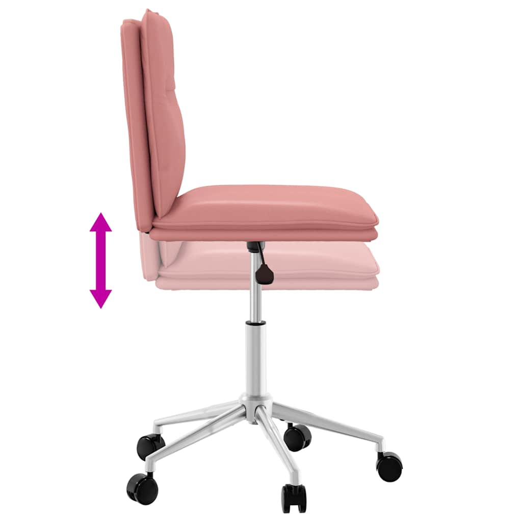 Chaise à manger rose similicuir