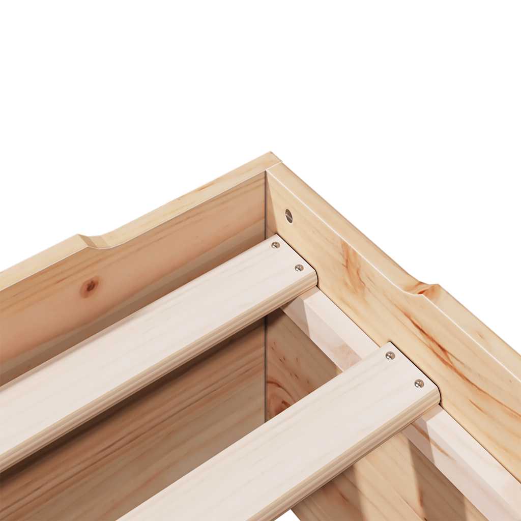 Cadre de lit sans matelas empilable 75x190 cm bois massif - XIOS