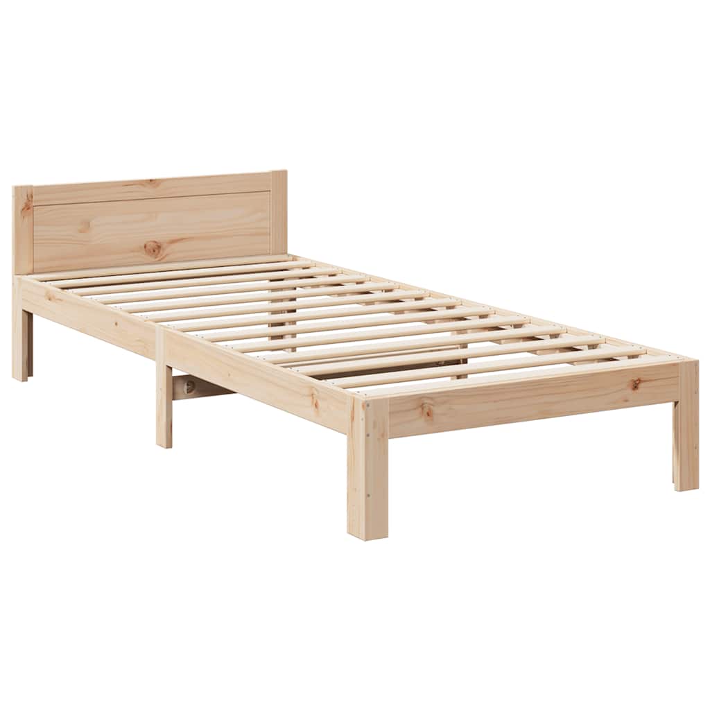 Cadre de lit sans matelas 90x200 cm bois de pin massif - XIOS