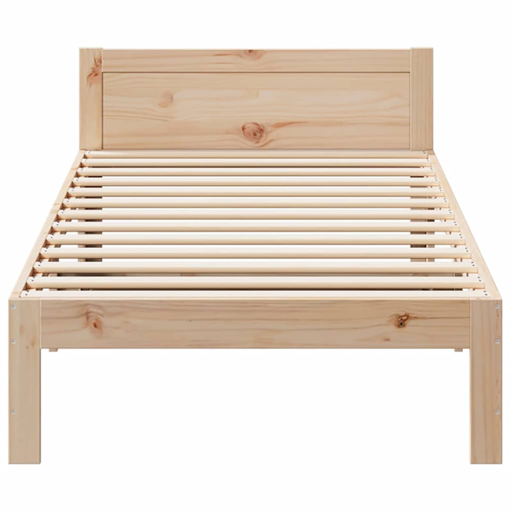 Cadre de lit sans matelas 90x200 cm bois de pin massif - XIOS