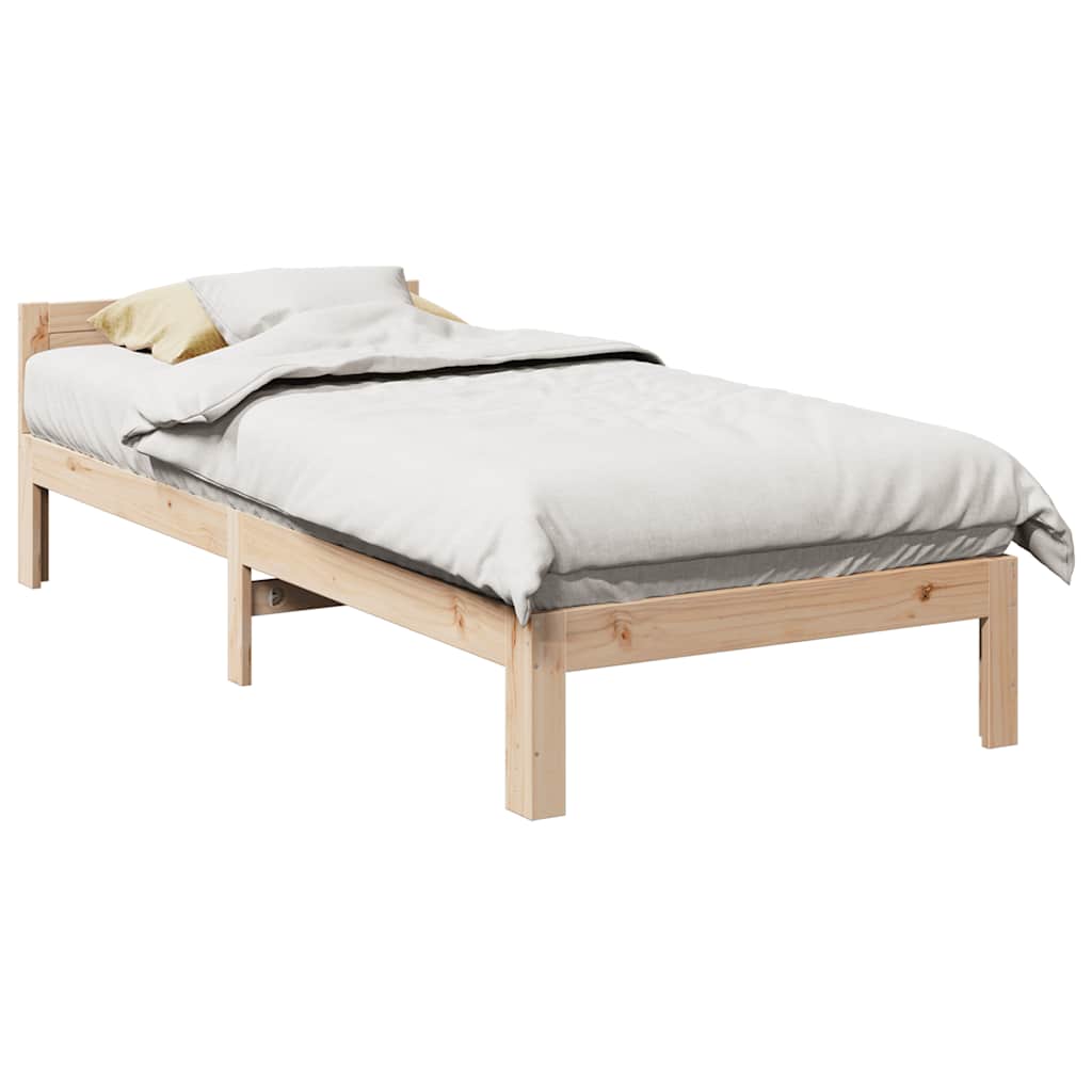 Cadre de lit sans matelas 90x200 cm bois de pin massif - XIOS