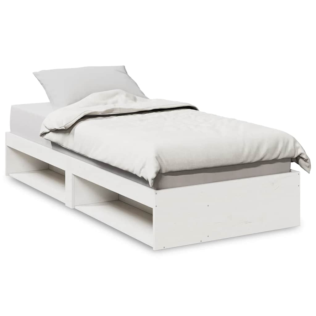 Lit de jour sans matelas blanc 100x200 cm bois de pin massif - XIOS