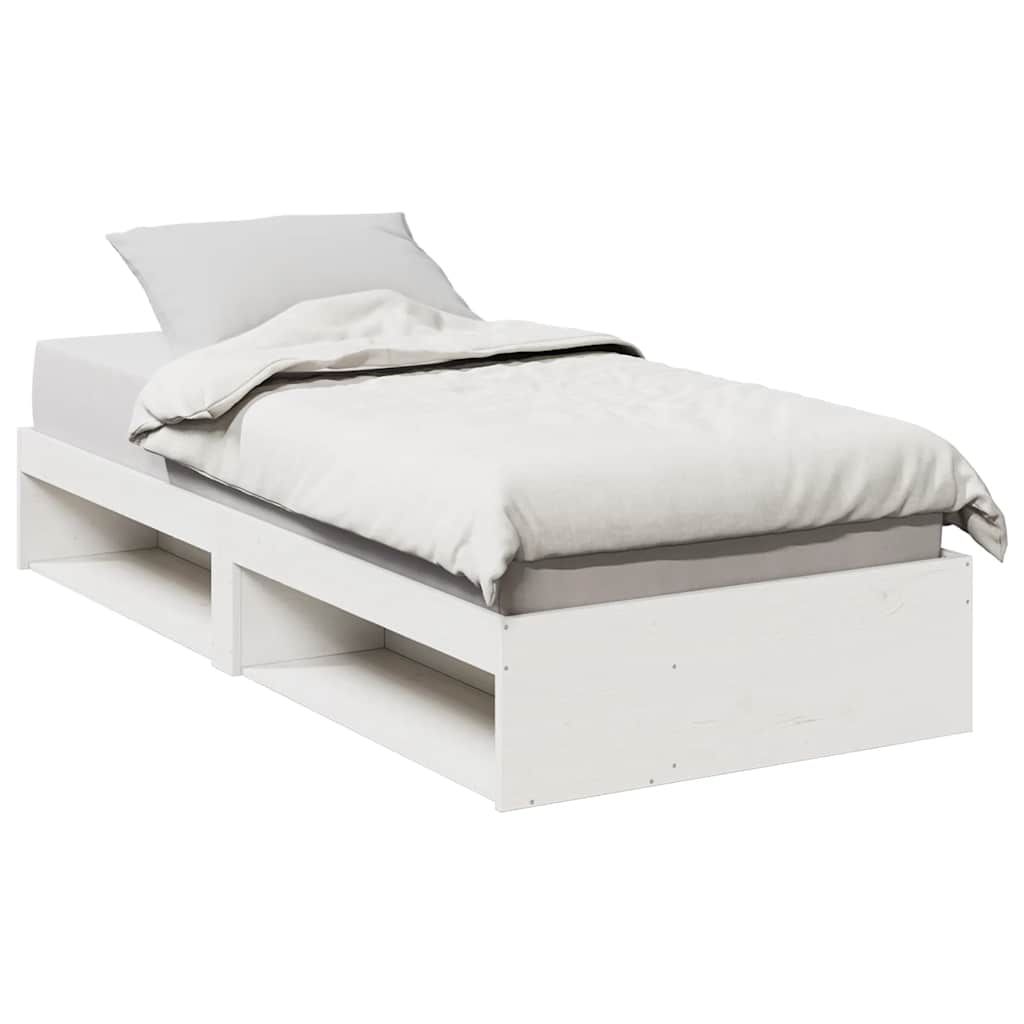 Lit de jour sans matelas blanc 100x200 cm bois de pin massif - XIOS