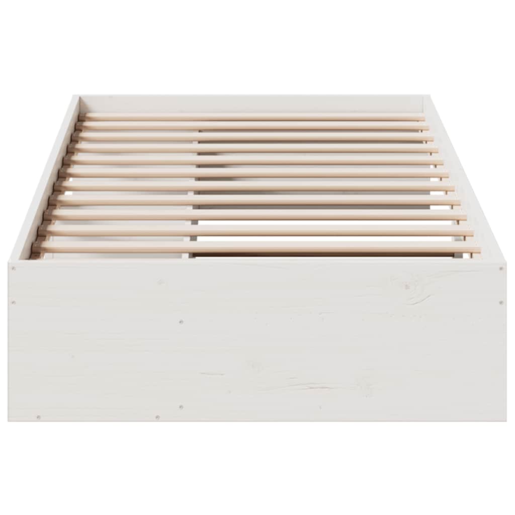 Lit de jour sans matelas blanc 80x200 cm bois de pin massif - XIOS