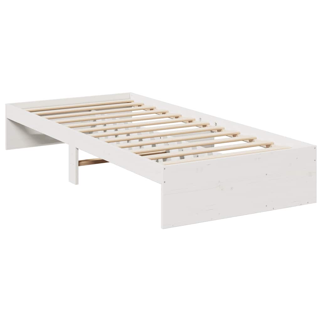 Lit de jour sans matelas blanc 80x200 cm bois de pin massif - XIOS
