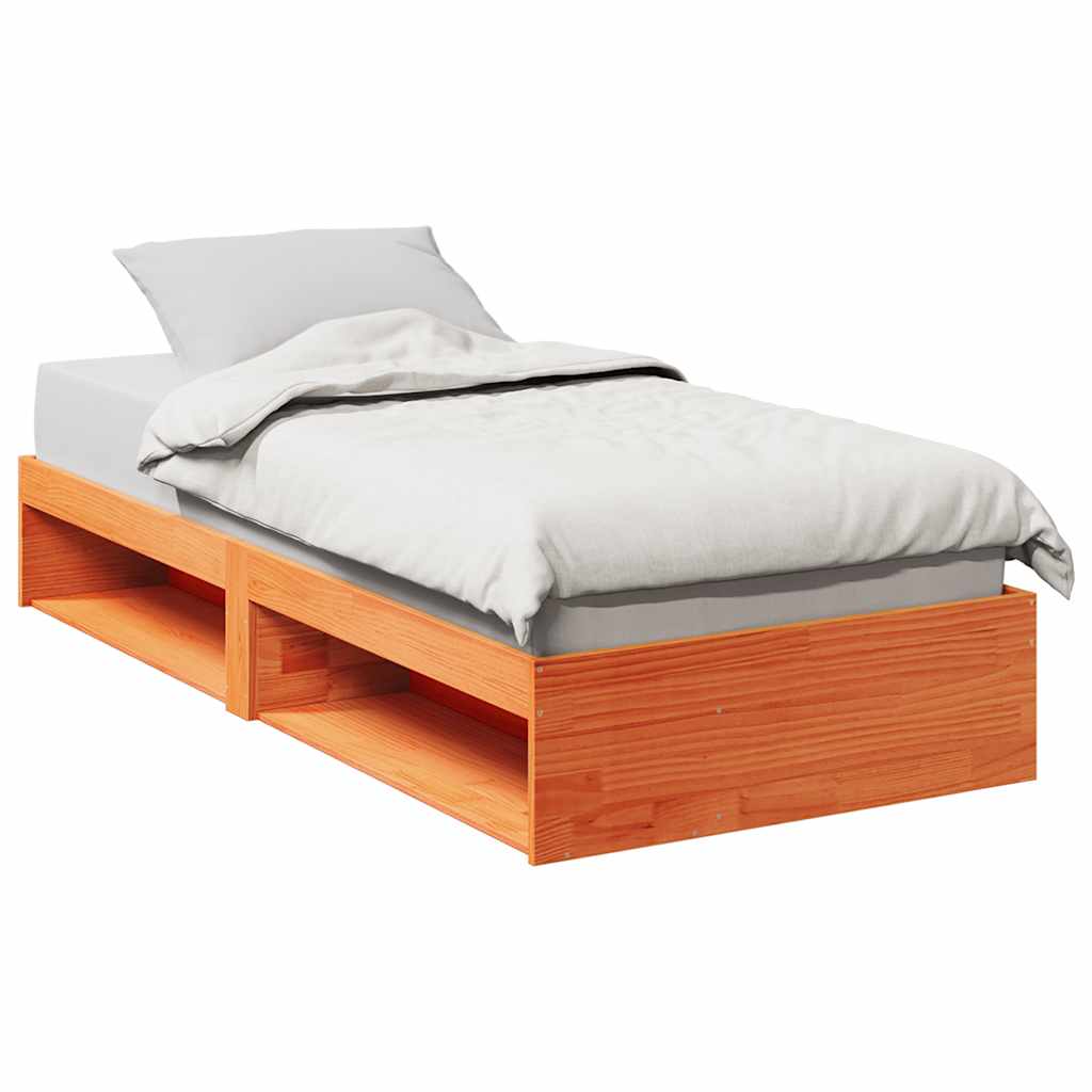 Lit de jour sans matelas cire marron 90x190 cm bois pin massif - XIOS