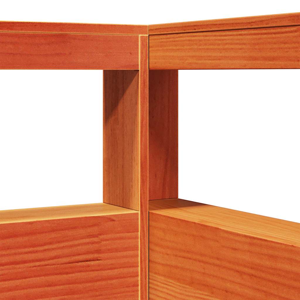 Tête de lit de bibliothèque en forme de L bois massif de pin - XIOS